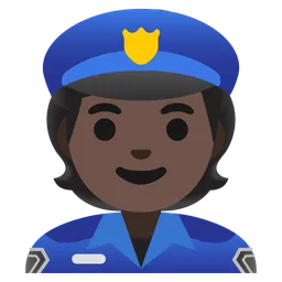 Police Officer: Dark Skin Tone — Google