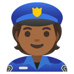 Police Officer: Medium-Dark Skin Tone — Google