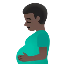 Pregnant Man: Dark Skin Tone — Google