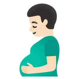 Pregnant Man: Light Skin Tone — Google