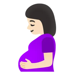 Pregnant Woman: Light Skin Tone — Google