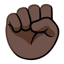 Raised Fist: Dark Skin Tone — Google