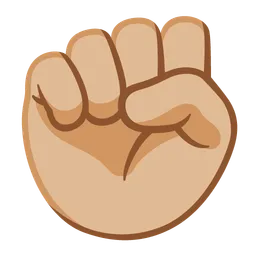 Raised Fist: Medium-Light Skin Tone — Google