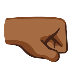 Right-Facing Fist: Medium-Dark Skin Tone — Google