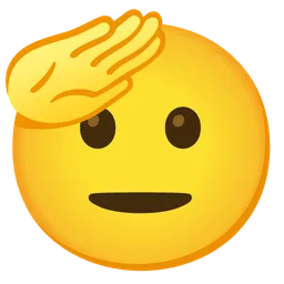 Saluting Face — Google