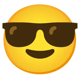 Smiling Face with Sunglasses — Google