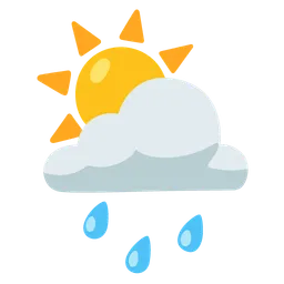 White Sun Behind Cloud with Rain — Google