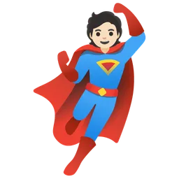 Superhero: Light Skin Tone — Google
