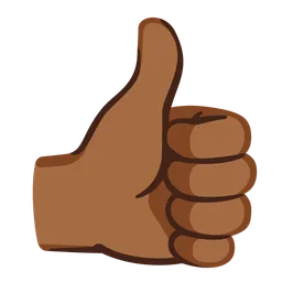 Thumbs Up: Medium-Dark Skin Tone — Google