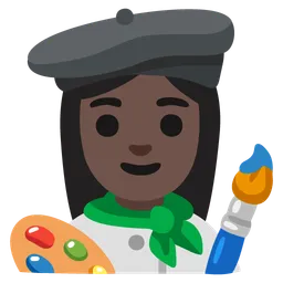 Woman Artist: Dark Skin Tone — Google