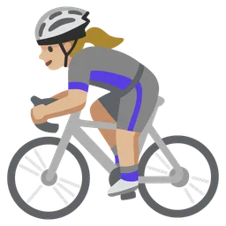 Woman Biking: Medium-Light Skin Tone — Google
