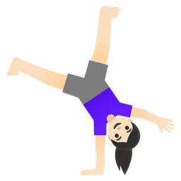 Woman Cartwheeling: Light Skin Tone — Google