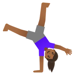 Woman Cartwheeling: Medium-Dark Skin Tone — Google