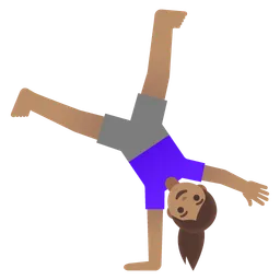 Woman Cartwheeling: Medium Skin Tone — Google