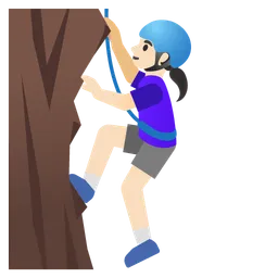 Woman Climbing: Light Skin Tone — Google