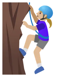 Woman Climbing: Medium-Light Skin Tone — Google