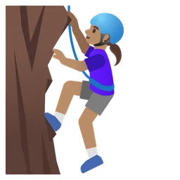 Woman Climbing: Medium Skin Tone — Google