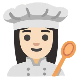 Woman Cook: Light Skin Tone — Google