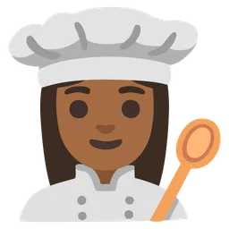 Woman Cook: Medium-Dark Skin Tone — Google