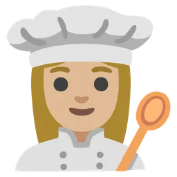 Woman Cook: Medium-Light Skin Tone — Google