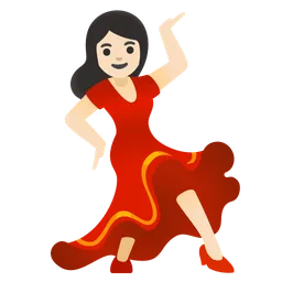 Woman Dancing: Light Skin Tone — Google