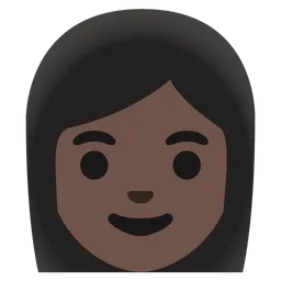 Woman: Dark Skin Tone — Google