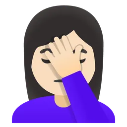 Woman Facepalming: Light Skin Tone — Google