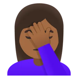 Woman Facepalming: Medium-Dark Skin Tone — Google
