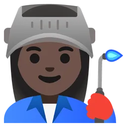Woman Factory Worker: Dark Skin Tone — Google