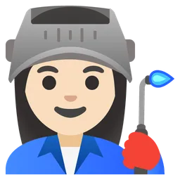 여성 공장 근로자: 밝은 피부 톤 — Google