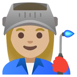 Woman Factory Worker: Medium-Light Skin Tone — Google
