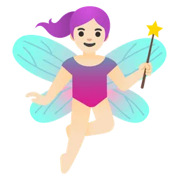 Woman Fairy: Light Skin Tone — Google