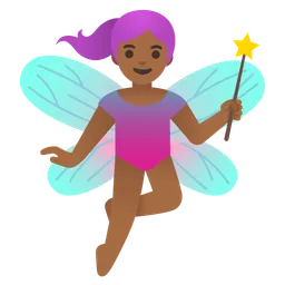 Woman Fairy: Medium-Dark Skin Tone — Google