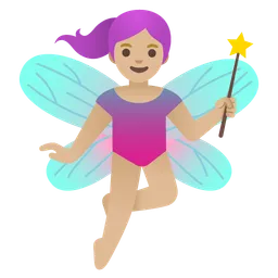 Woman Fairy: Medium-Light Skin Tone — Google