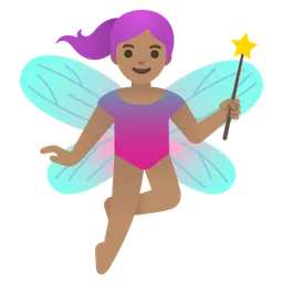 Woman Fairy: Medium Skin Tone — Google