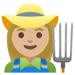 Woman Farmer: Medium-Light Skin Tone — Google