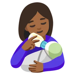 Woman Feeding Baby: Medium-Dark Skin Tone — Google