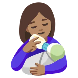 Woman Feeding Baby: Medium Skin Tone — Google