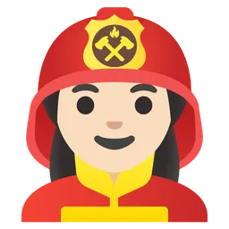 Woman Firefighter: Light Skin Tone — Google