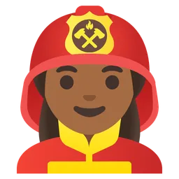 Woman Firefighter: Medium-Dark Skin Tone — Google