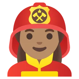 Woman Firefighter: Medium Skin Tone — Google