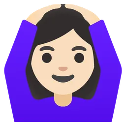 OK 제스처를 취하는 여성: 밝은 피부 톤 — Google