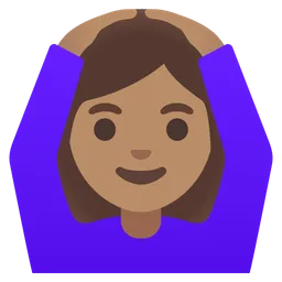 Woman Gesturing OK: Medium Skin Tone — Google
