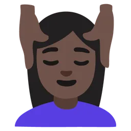 Woman Getting Massage: Dark Skin Tone — Google