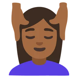 Woman Getting Massage: Medium-Dark Skin Tone — Google