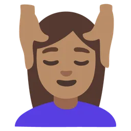 Woman Getting Massage: Medium Skin Tone — Google