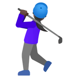 Woman Golfing: Dark Skin Tone — Google