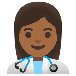 Woman Health Worker: Medium-Dark Skin Tone — Google