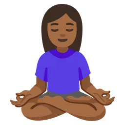 Woman in Lotus Position: Medium-Dark Skin Tone — Google