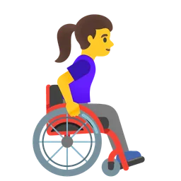 Woman in Manual Wheelchair Facing Right — Google